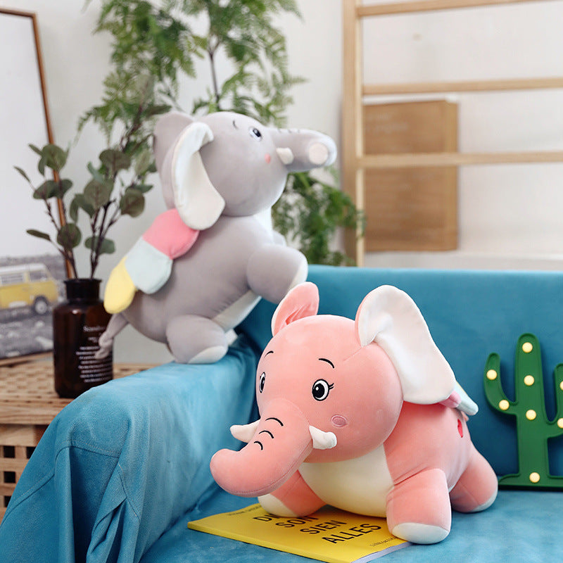 Charming Baby Elephant Plush Toy - Soft Dumbo Ragdoll for Comfort