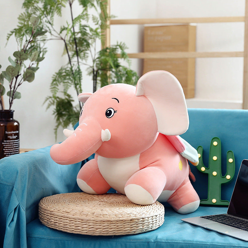 Charming Baby Elephant Plush Toy - Soft Dumbo Ragdoll for Comfort