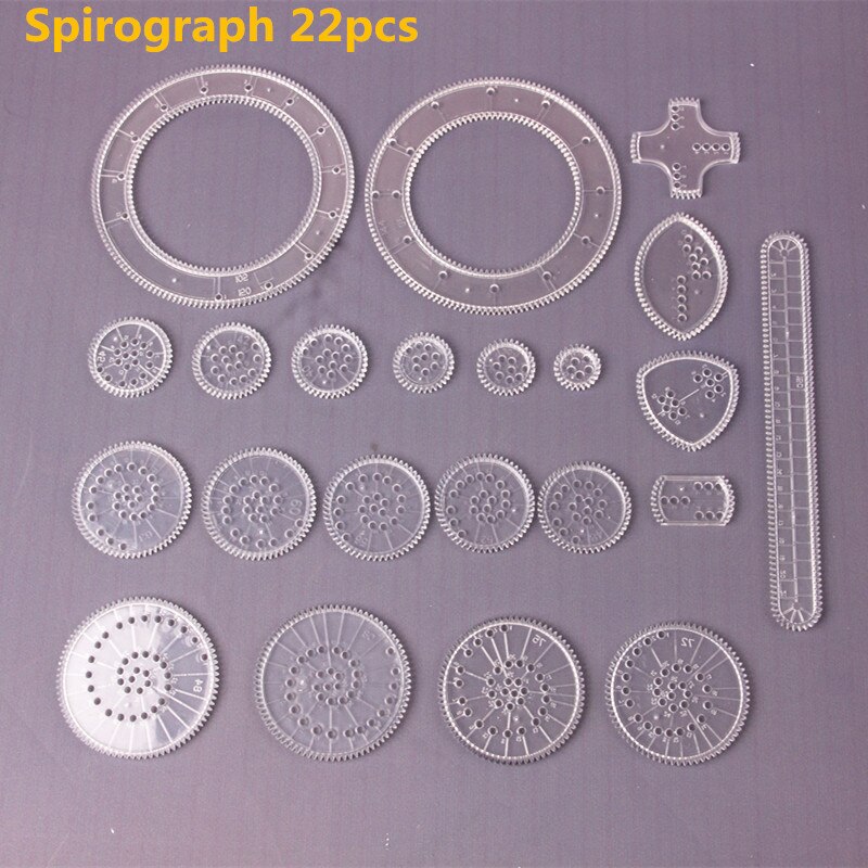 22pcs Spirograph Drawing Toy Set with Gears & Wheels