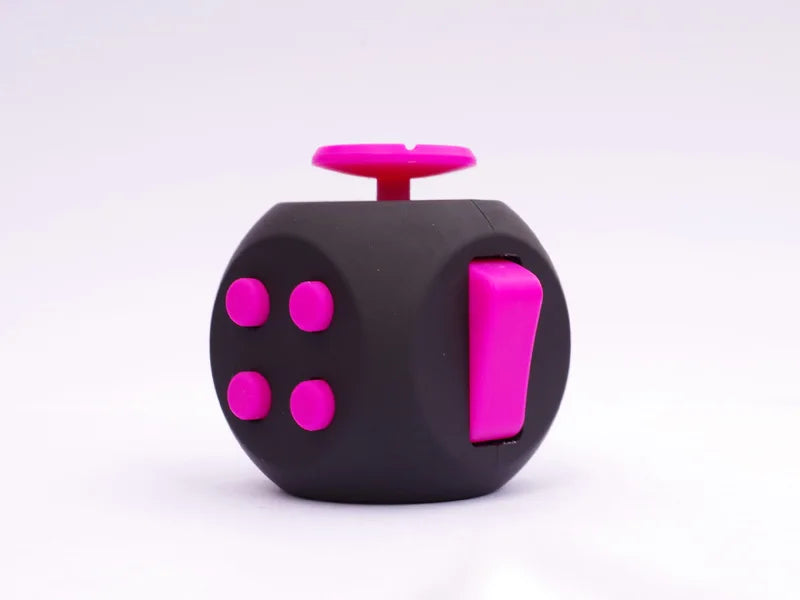 6 Face Fidget Cube Relieves Stress and Anxiety for Children and Adults, Decompression Toy Various Colors