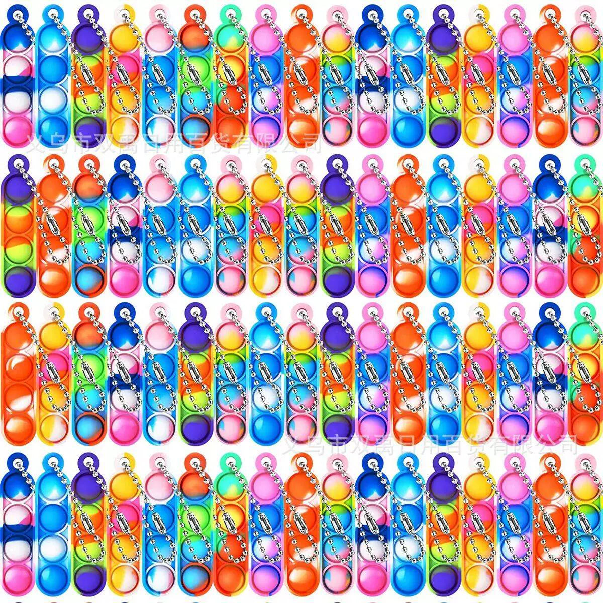 Mini Pop Keychain Sensory Fidget Toy 20Pcs