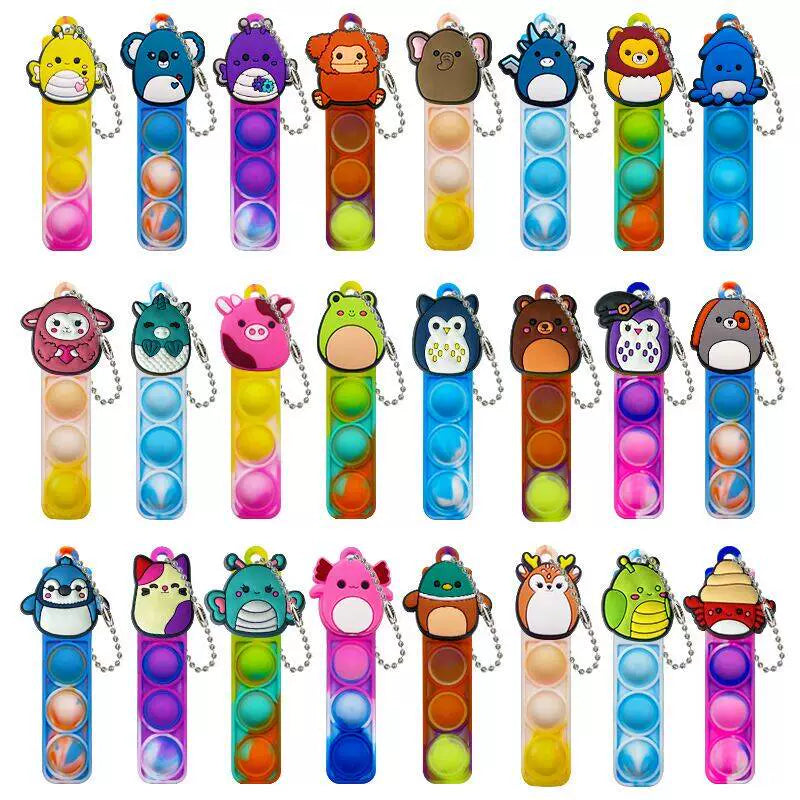 Mini Pop Keychain Sensory Fidget Toy 20Pcs