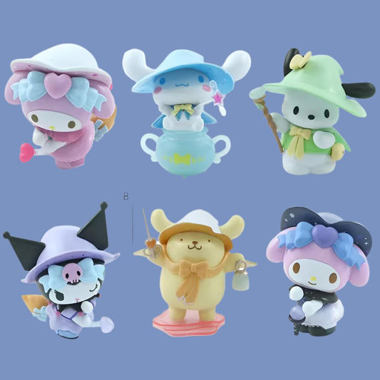 New Sanrio Magic Story Blind Box Accessories Figure Kulomi Merotipacha Dog Doll Desktop Ornaments