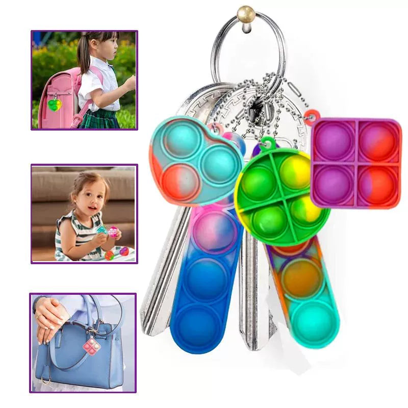 Mini Pop Keychain Sensory Fidget Toy 20Pcs