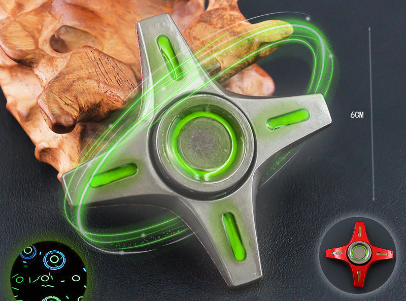 Fidget Spinners, Fidget Spinner Gifts for Adults and Kids, Stress Anxiety ADHD Relief Figets Toy, Metal Finger Hand Spinner Toys with Luminous Light,