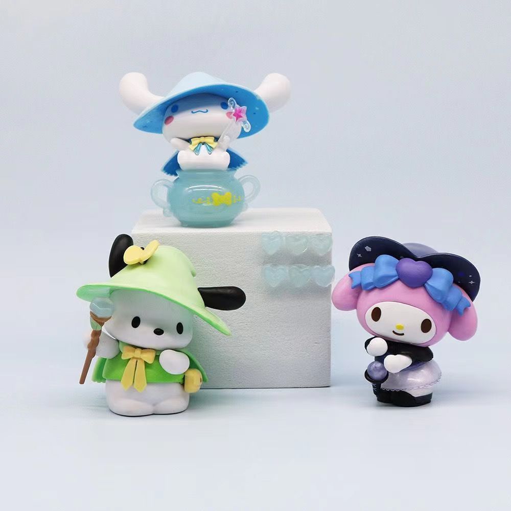 New Sanrio Magic Story Blind Box Accessories Figure Kulomi Merotipacha Dog Doll Desktop Ornaments