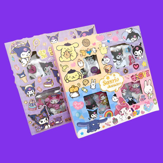 100-Piece Sanrio Kulomi Melody Handbook Sticker Gift Box