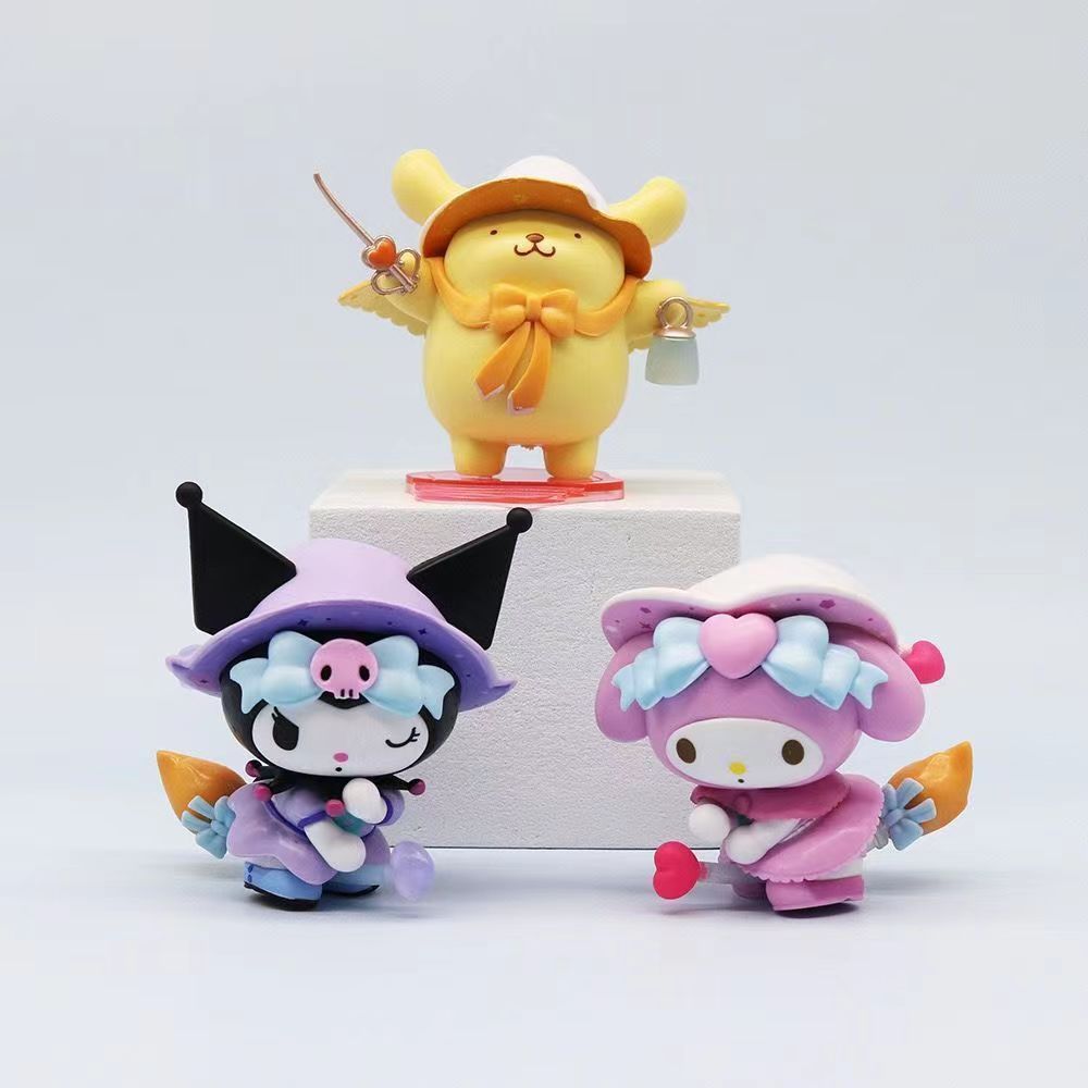 New Sanrio Magic Story Blind Box Accessories Figure Kulomi Merotipacha Dog Doll Desktop Ornaments