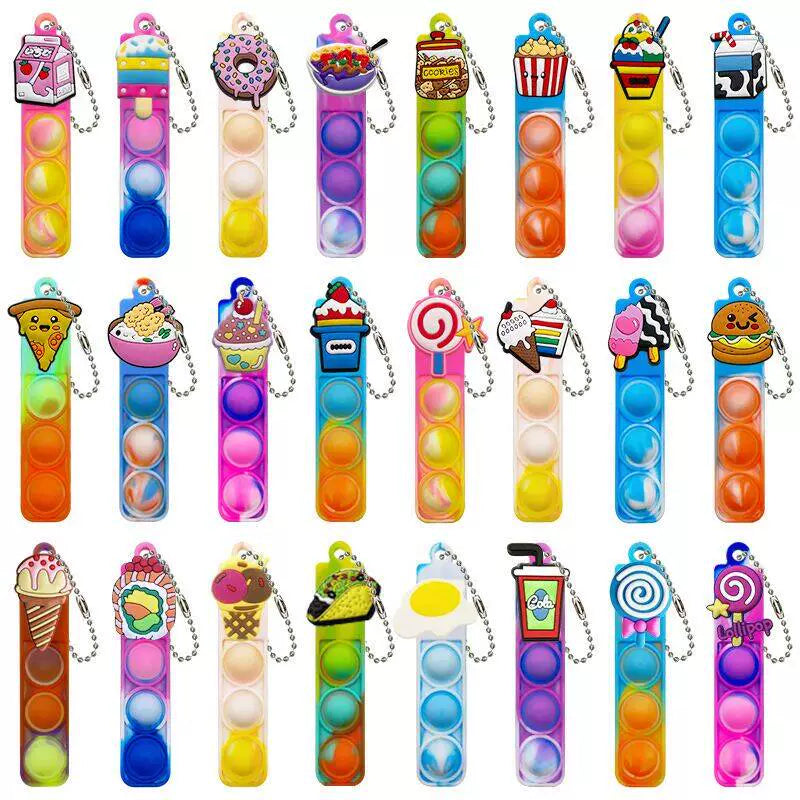 Mini Pop Keychain Sensory Fidget Toy 20Pcs