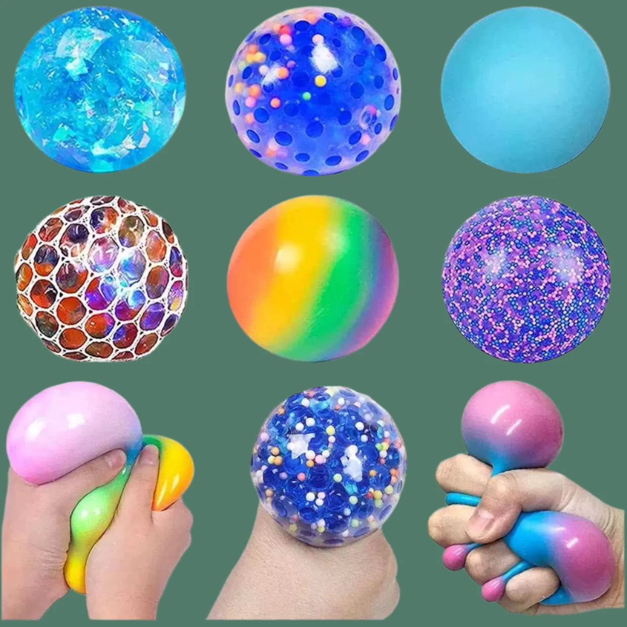 6Pack Sensory Stress Ball Set Fidget Toys nee doh Needohball