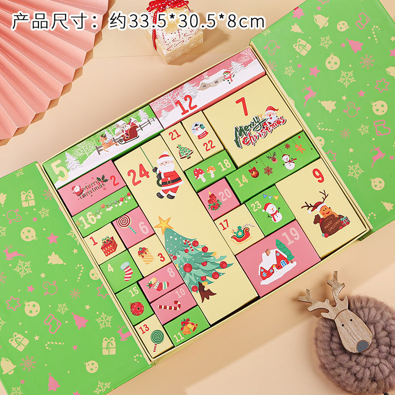 Christmas Countdown Calendar - 24 Days Wooden Gift Box for Girlfriend