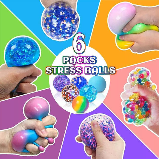 6Pack Sensory Stress Ball Set Fidget Toys nee doh Needohball